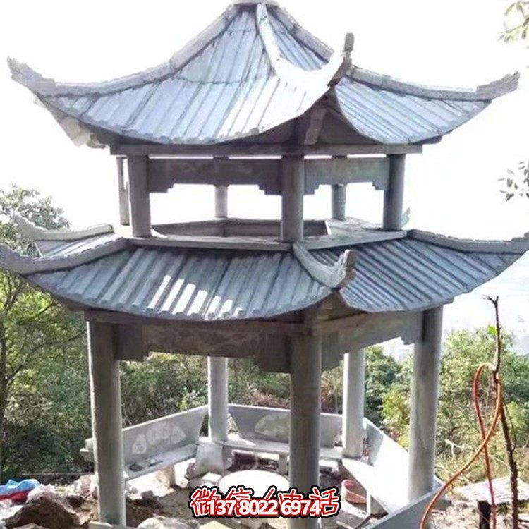 經典雙層大理石雕塑涼亭，給你不一樣的室外體驗