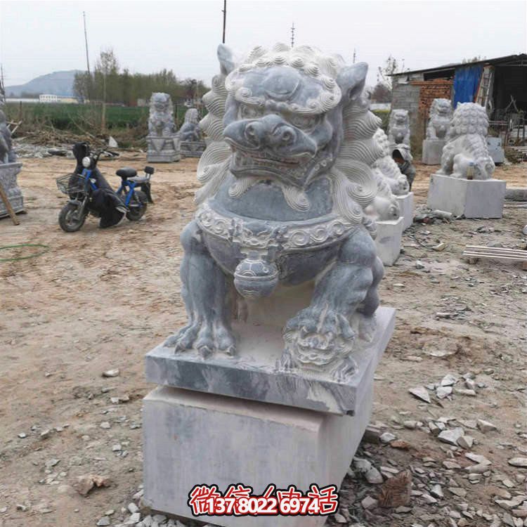 仿古大理石石雕獅子雕塑，為你的園林景觀增添經(jīng)典風采