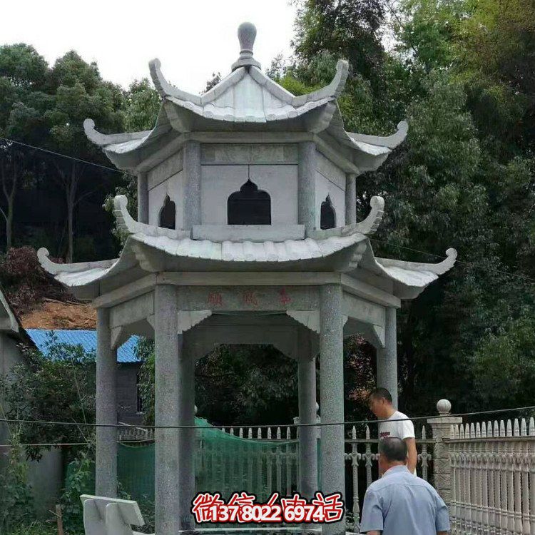 大型石雕涼亭，精美的室外裝飾