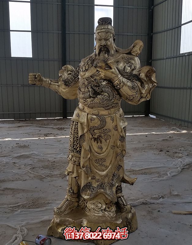 開(kāi)業(yè)大吉，關(guān)公佛像黃銅雕塑，招財(cái)進(jìn)寶