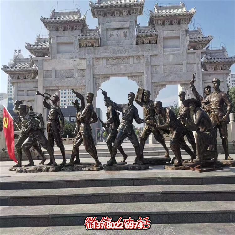 紅軍戰(zhàn)士仿銅雕塑——緬懷革命先輩，傳承紅色文化