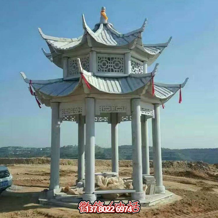 中式雙層涼亭，傳承傳統文化美學