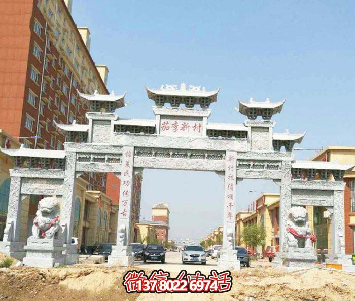 新社區建設仿古五門樓牌坊 新社區建設仿古五門樓牌坊